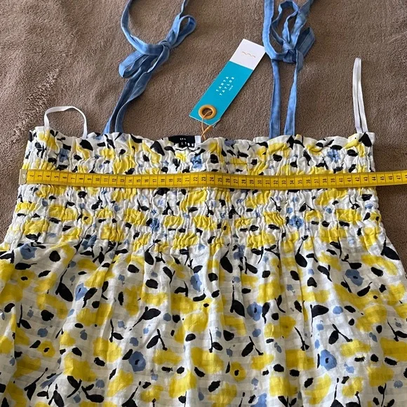 Tanya Taylor Yellow and Blue Floral Swimwear - Picture 7 of 8